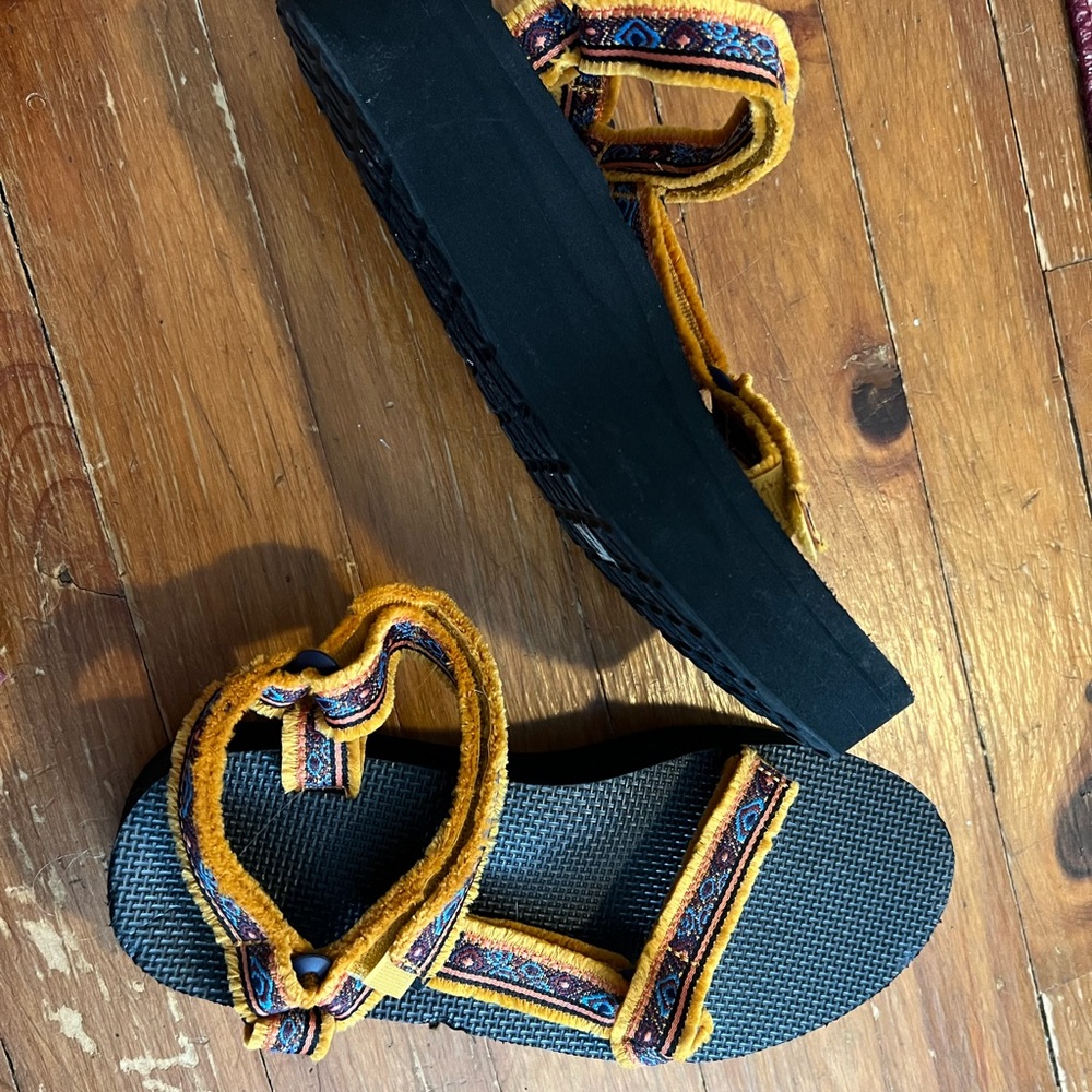 Multi Colored Platform Teva Sandals - image 3